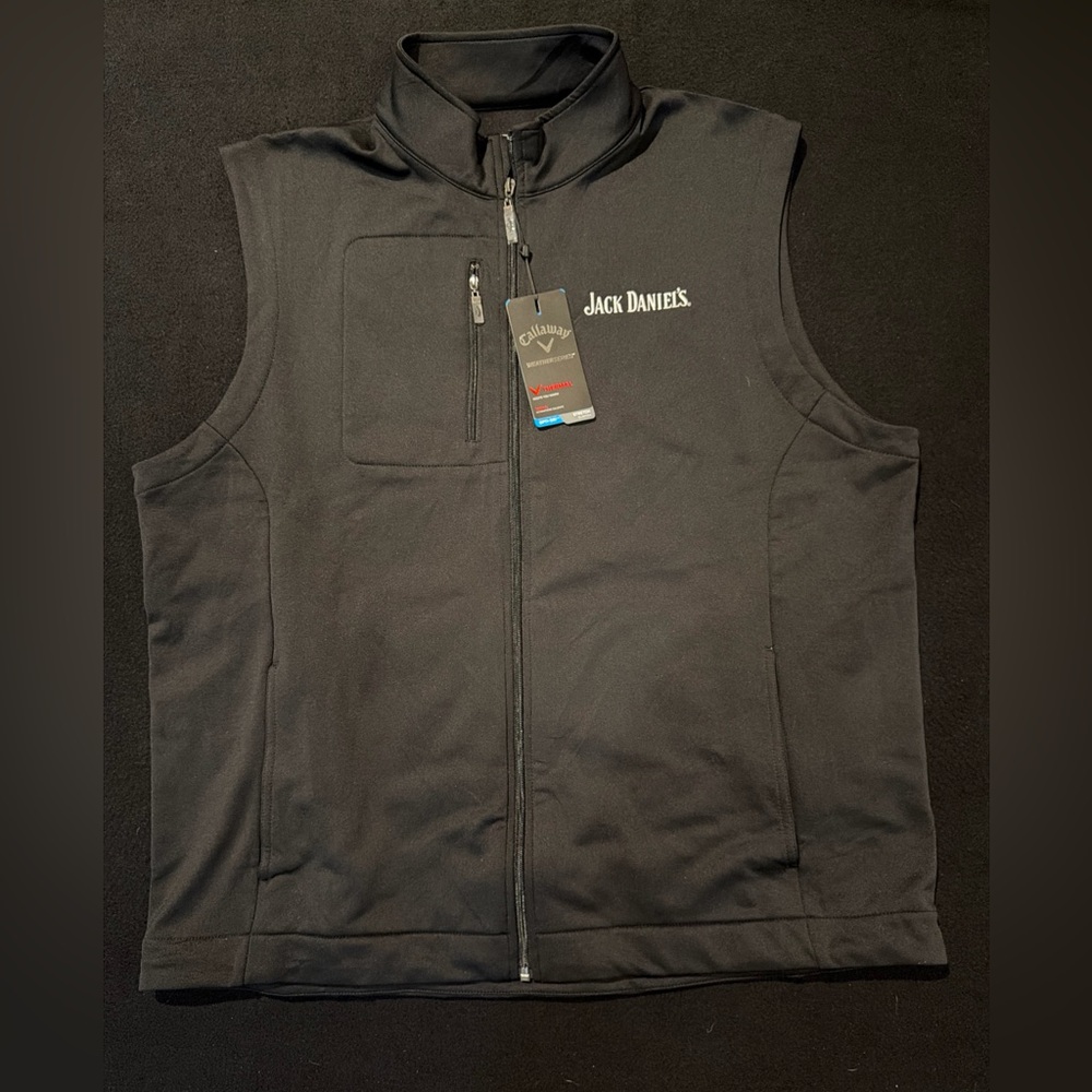 Jack‎ Daniels Men's Soft Shell Vest Full Zip w/Logo Whiskey Mens Size XL